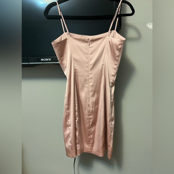 Pink cute silk Aritzia mini dress - Picture 3 of 6